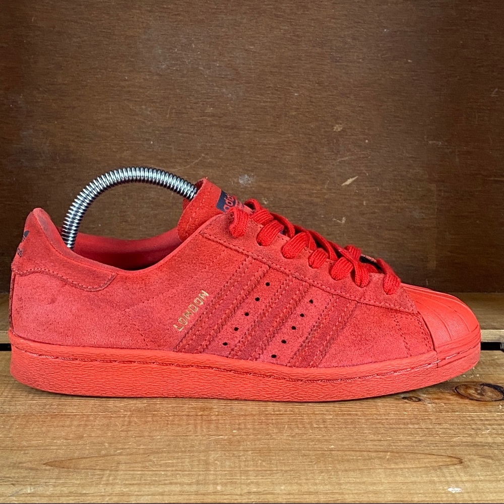 Adidas Superstar 80s London Red Suede Mens